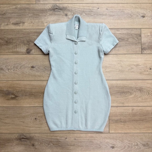 St. John Dresses & Skirts - St John Collection‎ Vintage Powder Blue Santana Mini Dress Buttons Twee Luxury 2